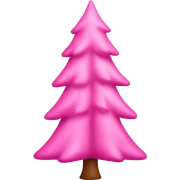 Pink Christmas tree with small trunk  sticker