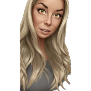 blonde girl looking at viewer sticker