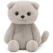 cute scottish fold kitty jellycat plushie sticker