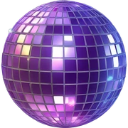 Disco ball with a  ྀིྀི  sticker