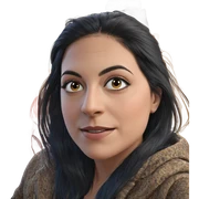 portrait of a girl with black hair sticker