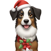 Christmas dog sticker