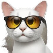 Cat with sunglasses sticker