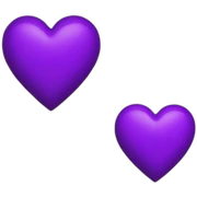 Two purple hearts  sticker