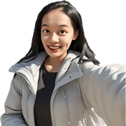 smiling girl in nature sticker