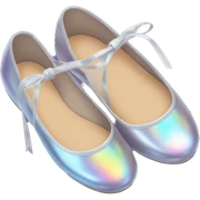 Pale holographic ballet flats sticker