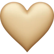 Beige heart  sticker