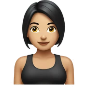 Pretty girl with black hair doing pilates sticker