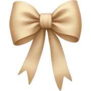 Beige bow sticker