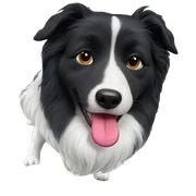 playful dog with tongue out sticker