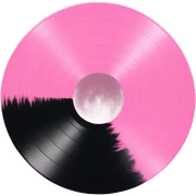 Pink vinyl record  sticker