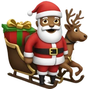 santa and his sleigh sticker