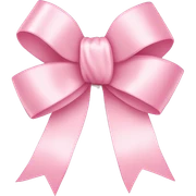 light pink ribbon bow sticker