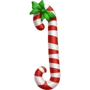 Candy cane sticker