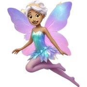 Iridescent fairy flying twinkle sticker