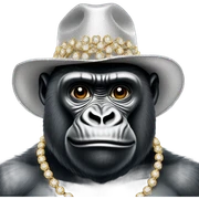 Gorilla but glamour sticker