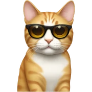 Cat with sunglasses sticker