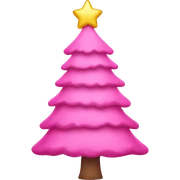 Pink Christmas tree  sticker