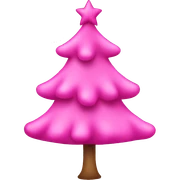 Pink Christmas tree sticker