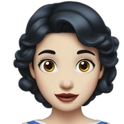 Black hair blue eyes Snow White character sticker