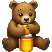 bear hugging honey sticker
