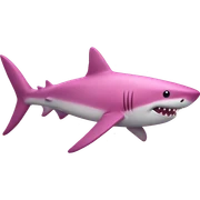 pink shark sticker