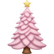 pastel pink christmas tree sticker