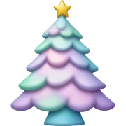 Pastel Christmas tree sticker