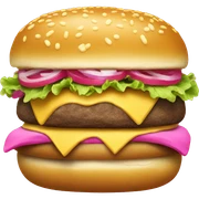 Realistic Pink and gold cheeseburger sticker