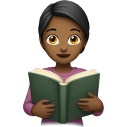 Girl with a book sticker
