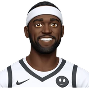 smiling dark-skinned man portrait sticker