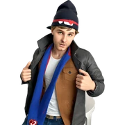 stylish boy with heart detail sticker