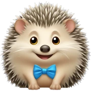 Hedgehog with bow sticker