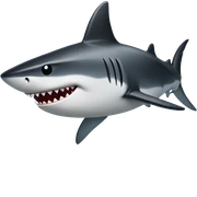Shark with a top hat sticker