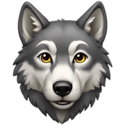 Wolf black sticker