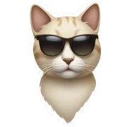 Cat with sunglasses sticker