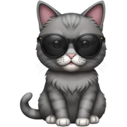 Cat with sunglasses sticker