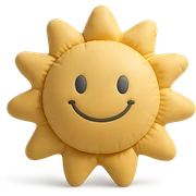 smiling sun sticker