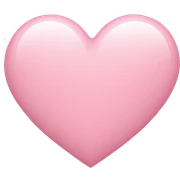 light pink heart sticker