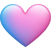 pink and blue heart sticker