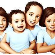 boys with brown hair smiling sticker