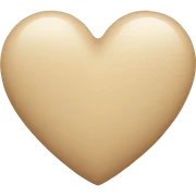 Beige heart sticker