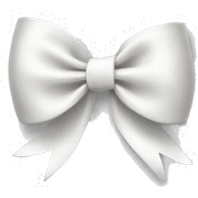 White bow on white bow sticker