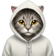 Cat Wearing hoodie sticker