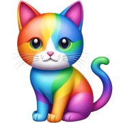 Rainbow cat  sticker