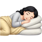 black hair girl sleeping sticker