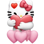 hello kitty with heart sticker
