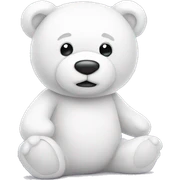 white teddy bear sticker