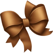 Brown bow sticker