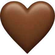 Brown heart  sticker